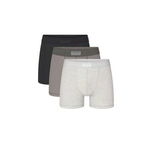 SKIMS Men's Boxer Briefs Trio - Black, Gray, and Cream